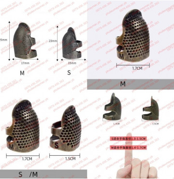 Dụng cụ đeo tay khi khâu vá kim loại- nhẫn đeo tay khi khâu vá- đê tay dùng để khâu vá